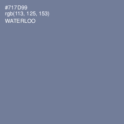 #717D99 - Waterloo  Color Image